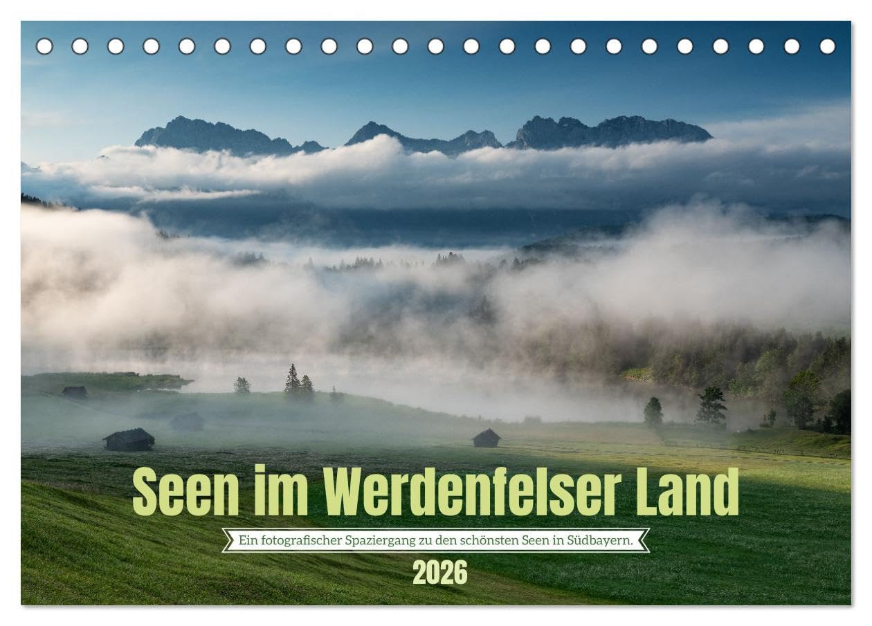 Seen im Werdenfelser Land (Tischkalender 2026 DIN A5 quer), CALVENDO Monatskalender Film, Art & Culture