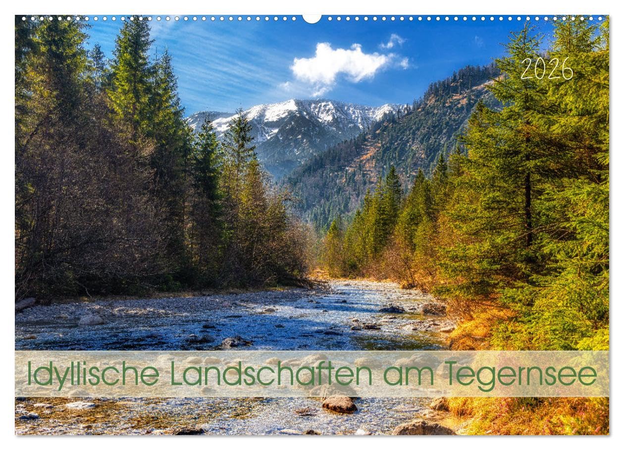 Idyllische Landschaften am Tegernsee (Wandkalender 2026 DIN A2 quer), CALVENDO Monatskalender Leisure, Home & Garden