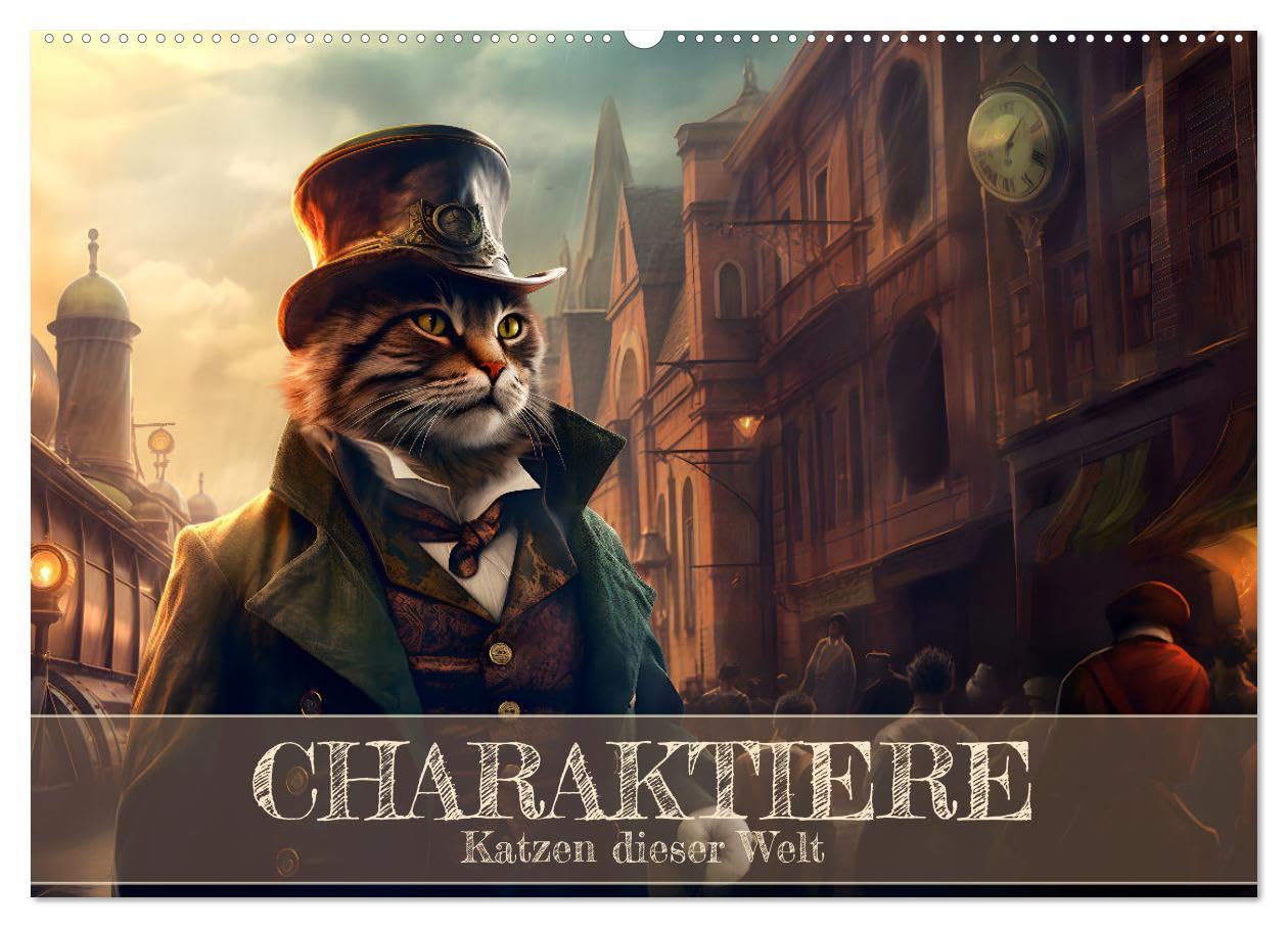 Charaktiere Katzen dieser Welt (Wandkalender 2026 DIN A2 quer), CALVENDO Monatskalender Social Sciences