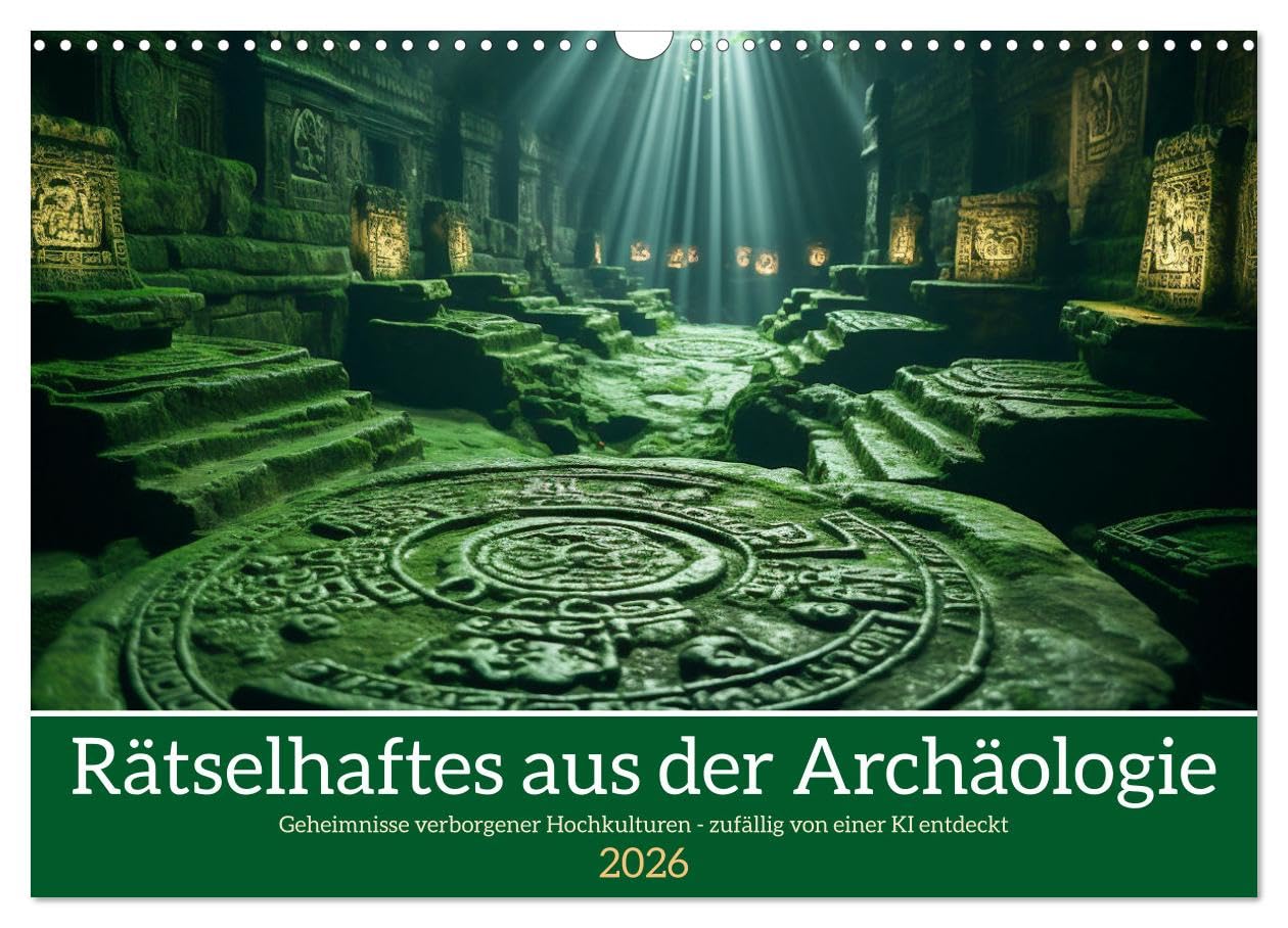 Rätselhaftes aus der Archäologie (Wandkalender 2026 DIN A3 quer), CALVENDO Monatskalender Leisure, Home & Garden
