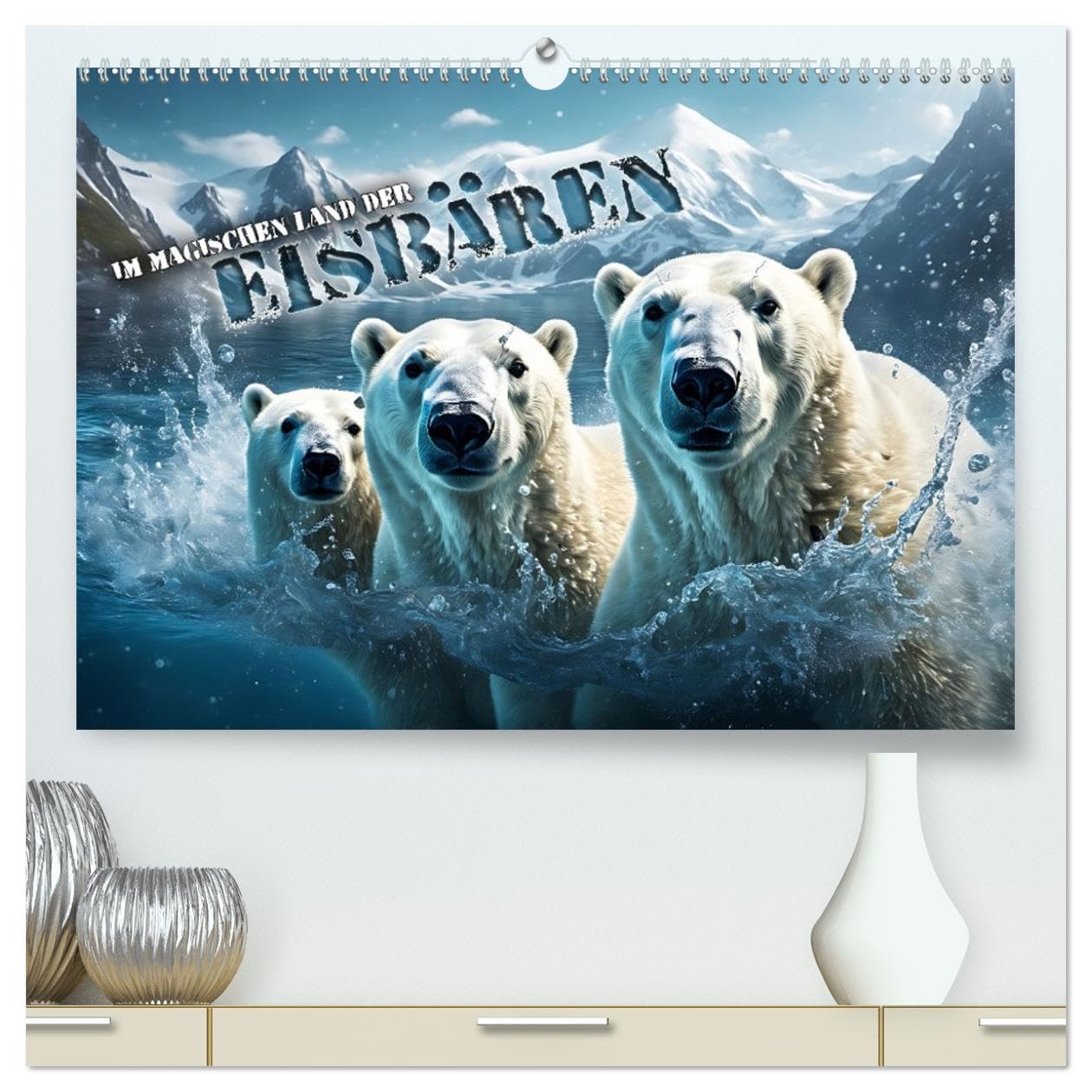 Im magischen Land der Eisbären (hochwertiger Premium Wandkalender 2026 DIN A2 quer), Kunstdruck in Hochglanz Lifestyle