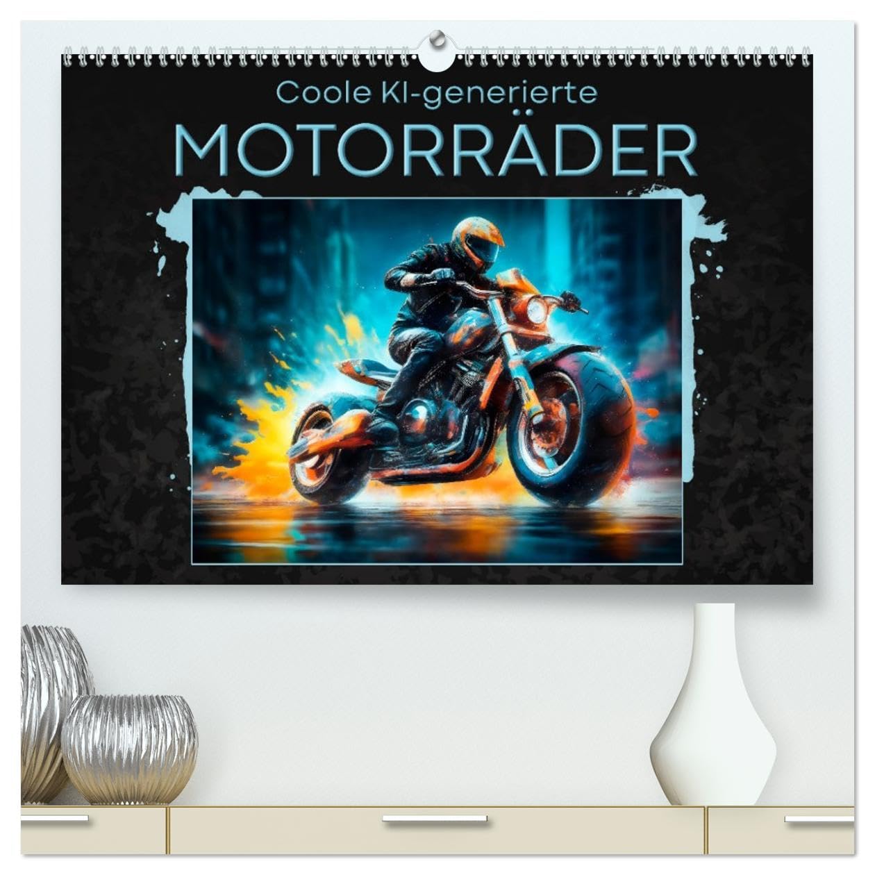 Coole KI-generierte MOTORRÄDER (hochwertiger Premium Wandkalender 2026 DIN A2 quer), Kunstdruck in Hochglanz Leisure, Home & Garden