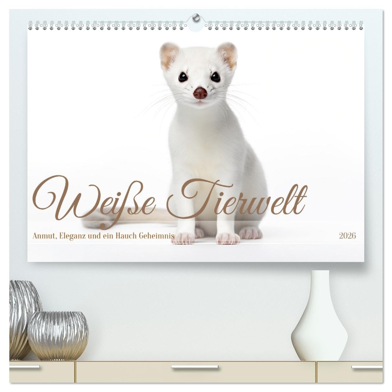 Weiße Tierwelt (hochwertiger Premium Wandkalender 2026 DIN A2 quer), Kunstdruck in Hochglanz Natural Sciences