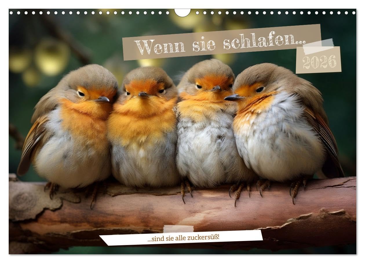 Wenn sie schlafen... (Wandkalender 2026 DIN A3 quer), CALVENDO Monatskalender Natural Sciences
