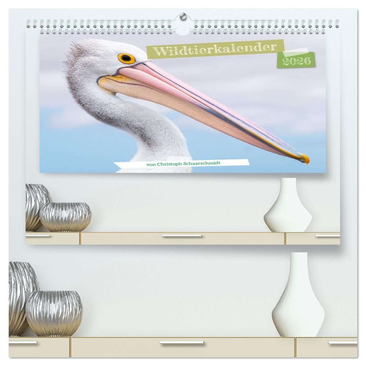 Wildtierkalender (hochwertiger Premium Wandkalender 2026 DIN A2 quer), Kunstdruck in Hochglanz Photography