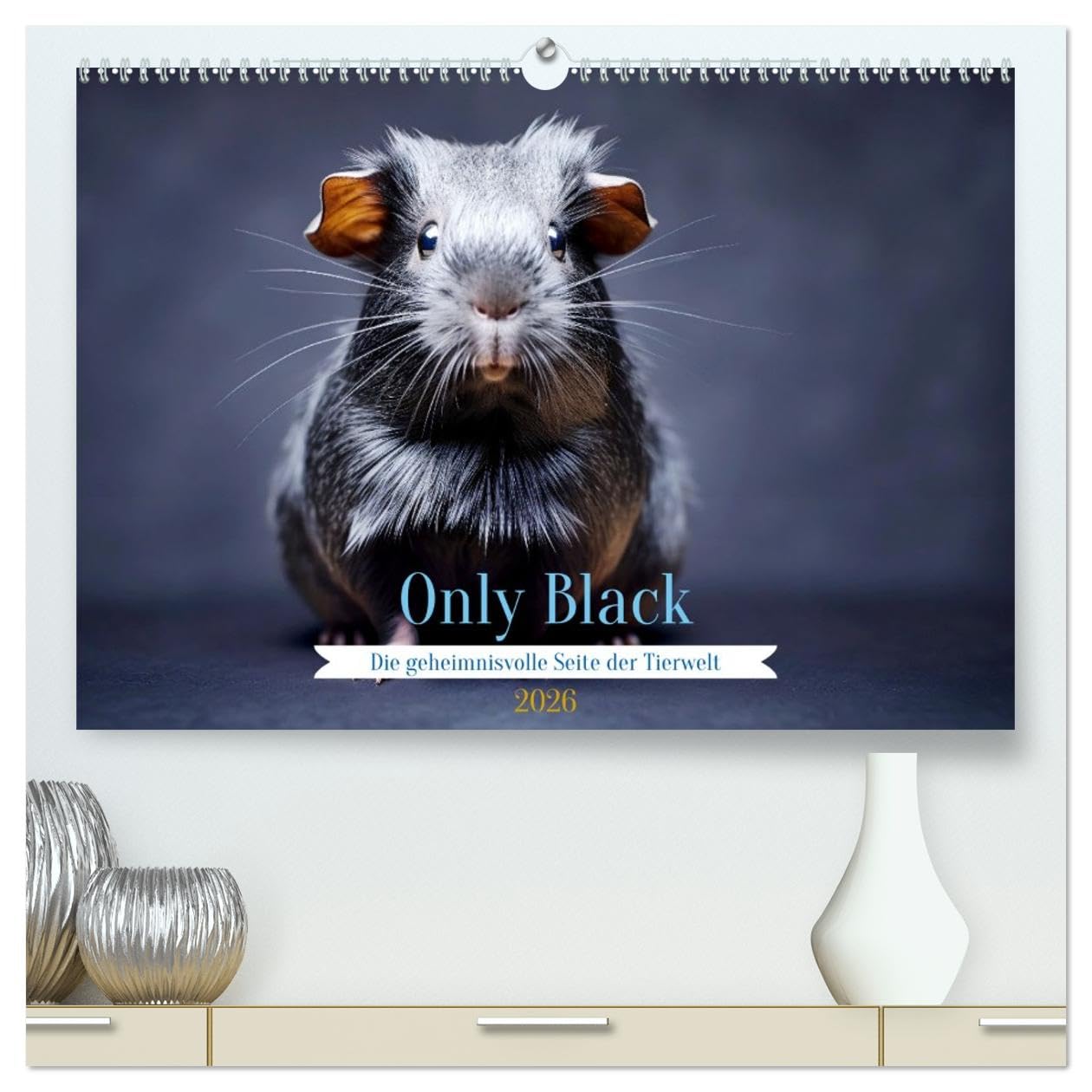 Only Black (hochwertiger Premium Wandkalender 2026 DIN A2 quer), Kunstdruck in Hochglanz Natural Sciences