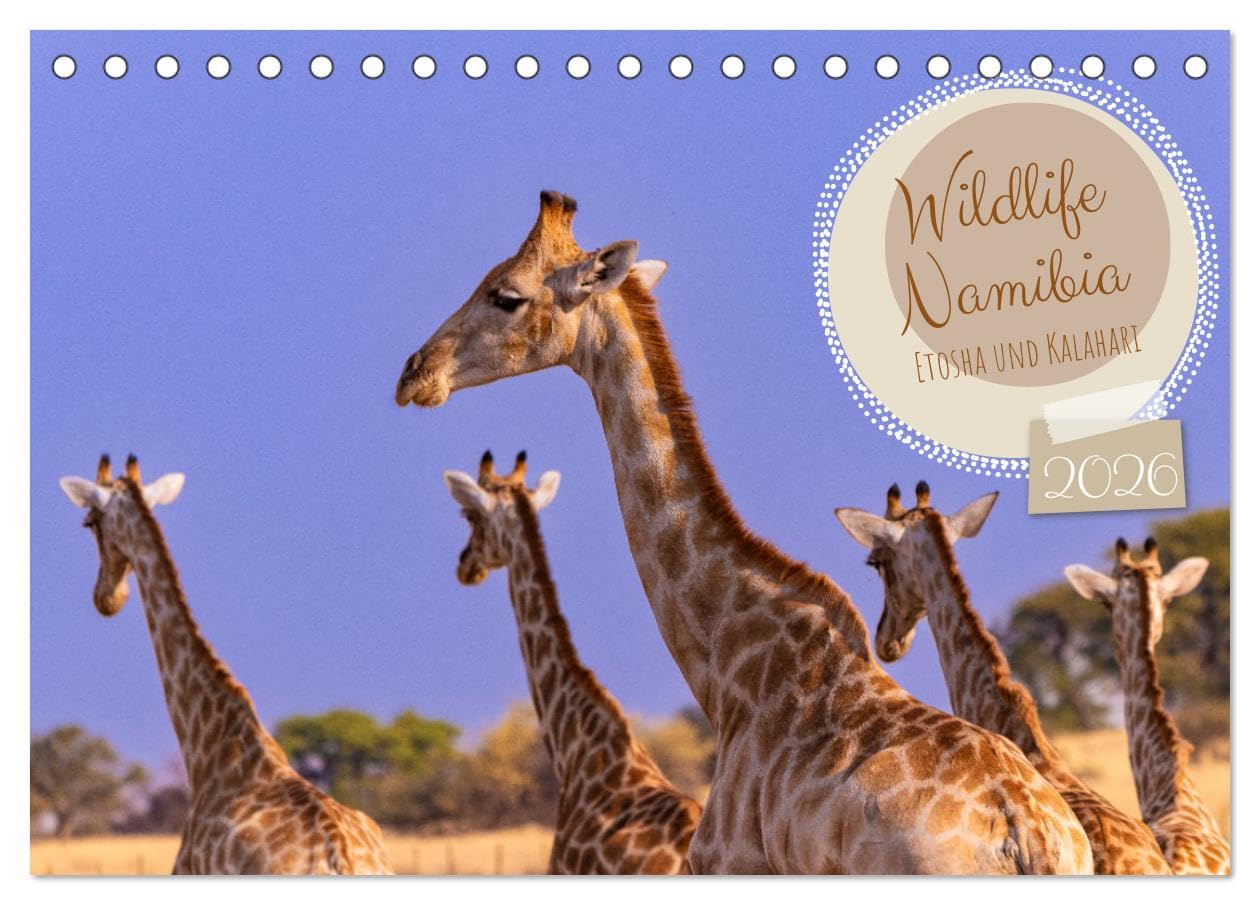 Wildlife Namibia - Etosha und Kalahari (Tischkalender 2026 DIN A5 quer), CALVENDO Monatskalender Natural Sciences