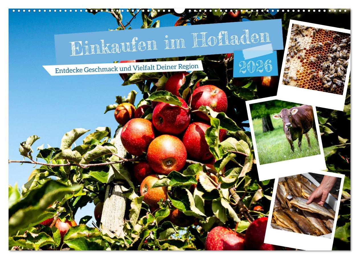 Einkaufen im Hofladen (Wandkalender 2026 DIN A2 quer), CALVENDO Monatskalender Film, Art & Culture