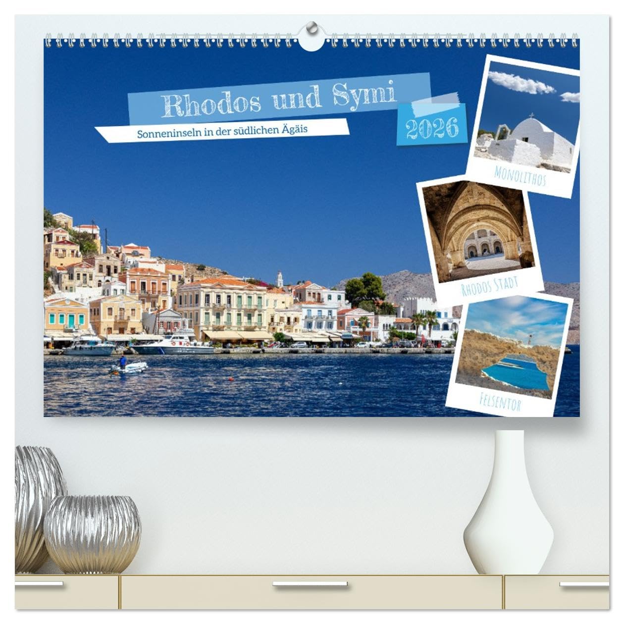 Rhodos und Symi (hochwertiger Premium Wandkalender 2026 DIN A2 quer), Kunstdruck in Hochglanz Leisure, Home & Garden