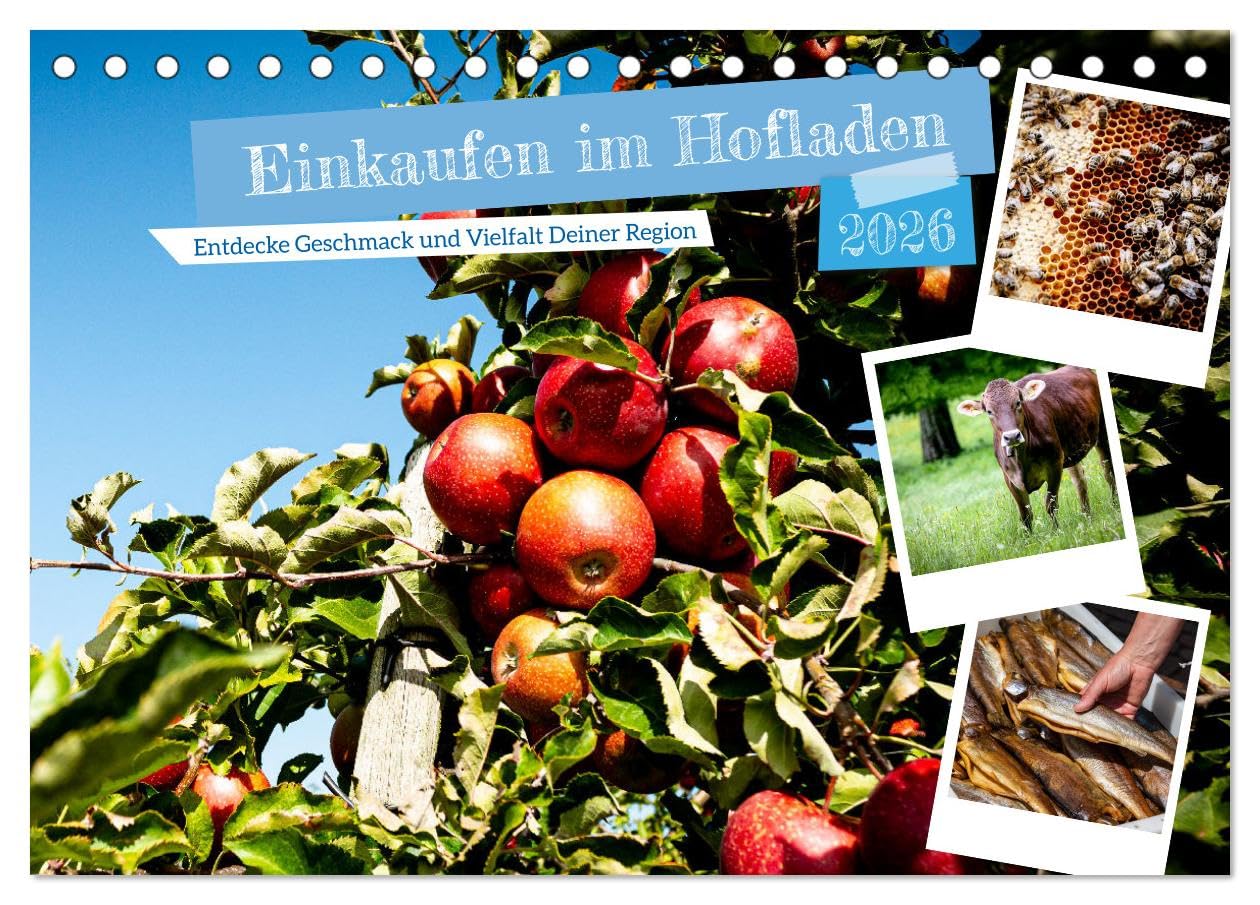Einkaufen im Hofladen (Tischkalender 2026 DIN A5 quer), CALVENDO Monatskalender Film, Art & Culture