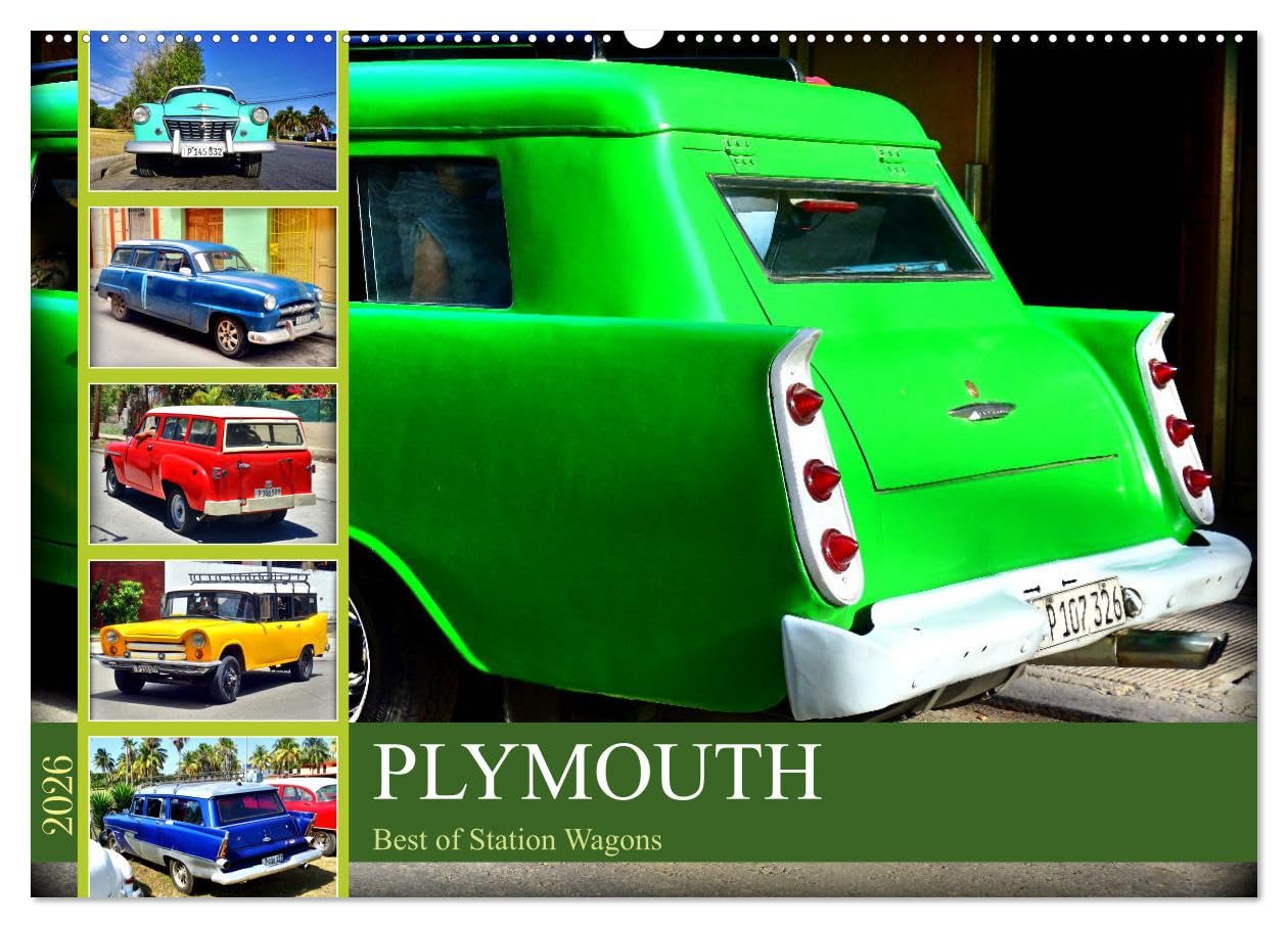 PLYMOUTH - Best of Station Wagons (Wandkalender 2026 DIN A2 quer), CALVENDO Monatskalender Calendars