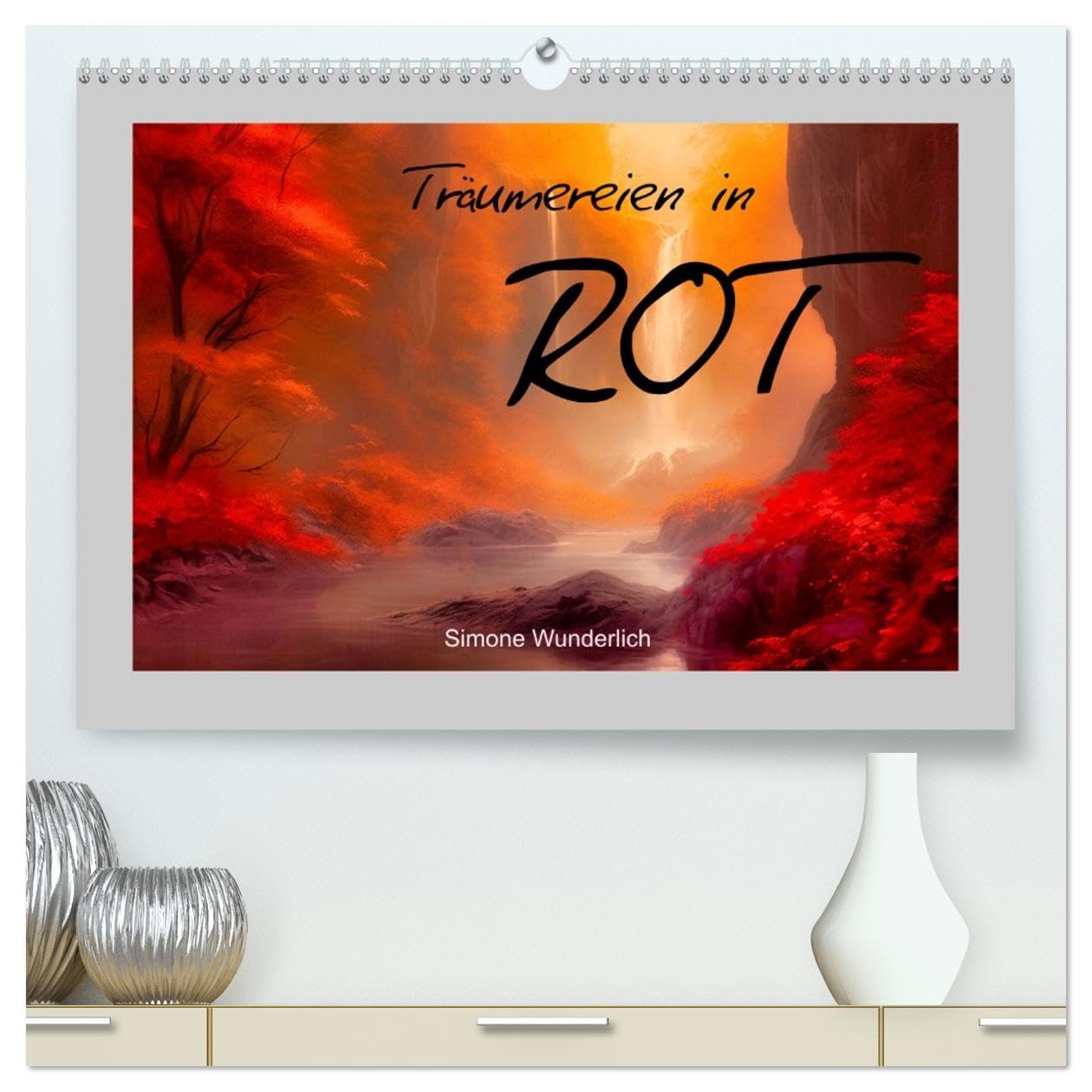 Träumereien in Rot (hochwertiger Premium Wandkalender 2026 DIN A2 quer), Kunstdruck in Hochglanz Film, Art & Culture