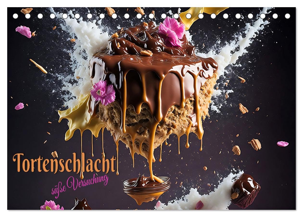 Tortenschlacht - süße Versuchung (Tischkalender 2026 DIN A5 quer), CALVENDO Monatskalender Lifestyle