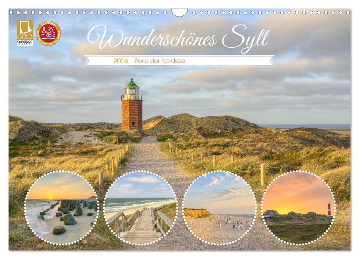 Wunderschönes Sylt - Perle der Nordsee (Wandkalender 2026 DIN A3 quer), CALVENDO Monatskalender Film, Art & Culture