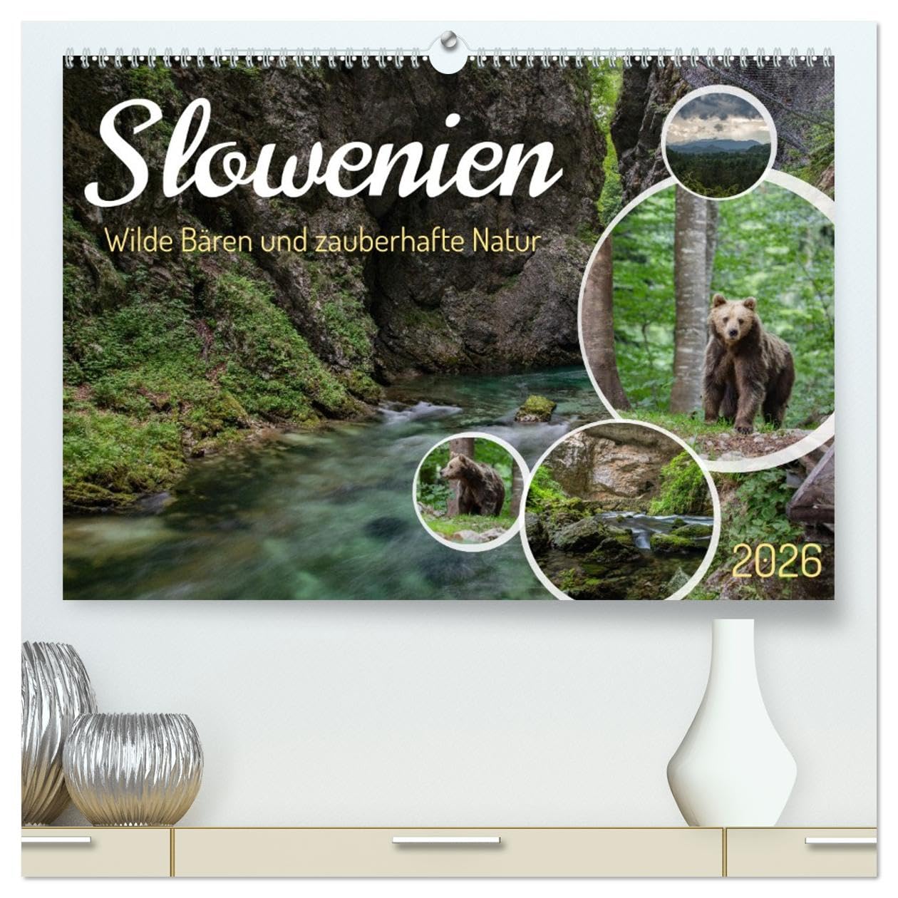 Slowenien - Wilde Bären und zauberhafte Natur (hochwertiger Premium Wandkalender 2026 DIN A2 quer), Kunstdruck in Hochglanz Natural Sciences
