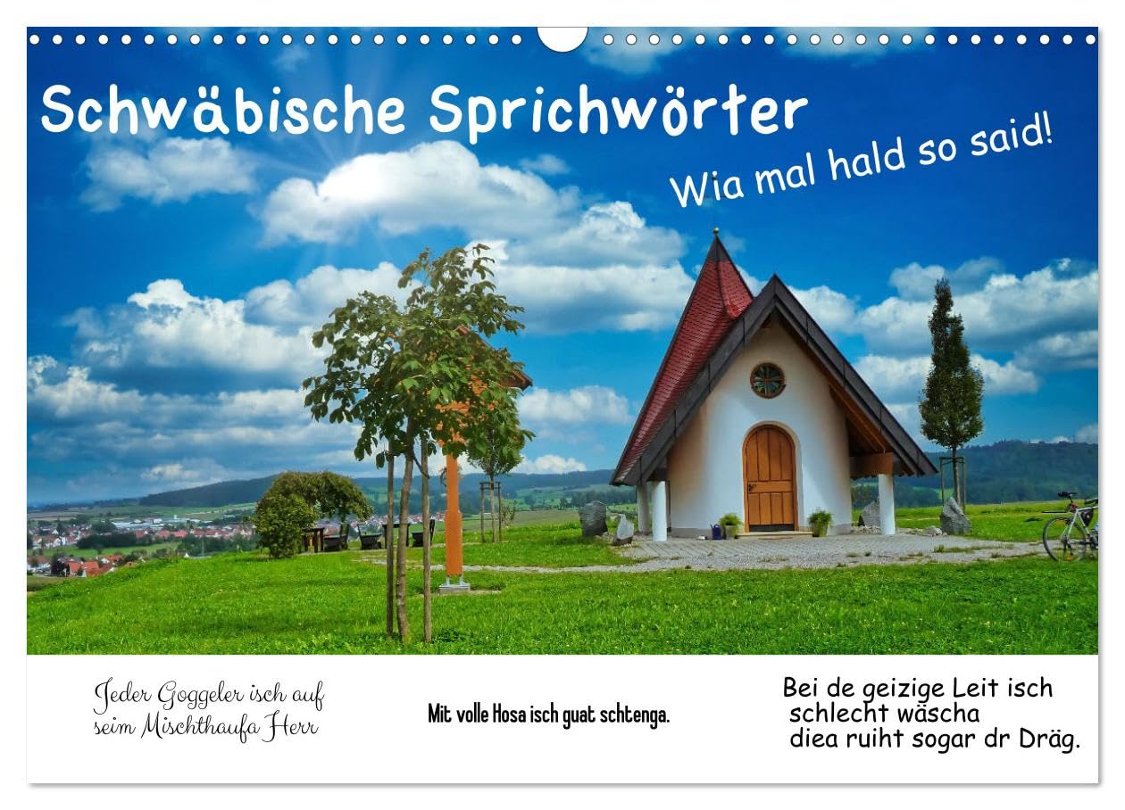 Schwäbische Sprichwörter 1 Wi ma hald so said! (Wandkalender 2026 DIN A3 quer), CALVENDO Monatskalender Leisure, Home & Garden
