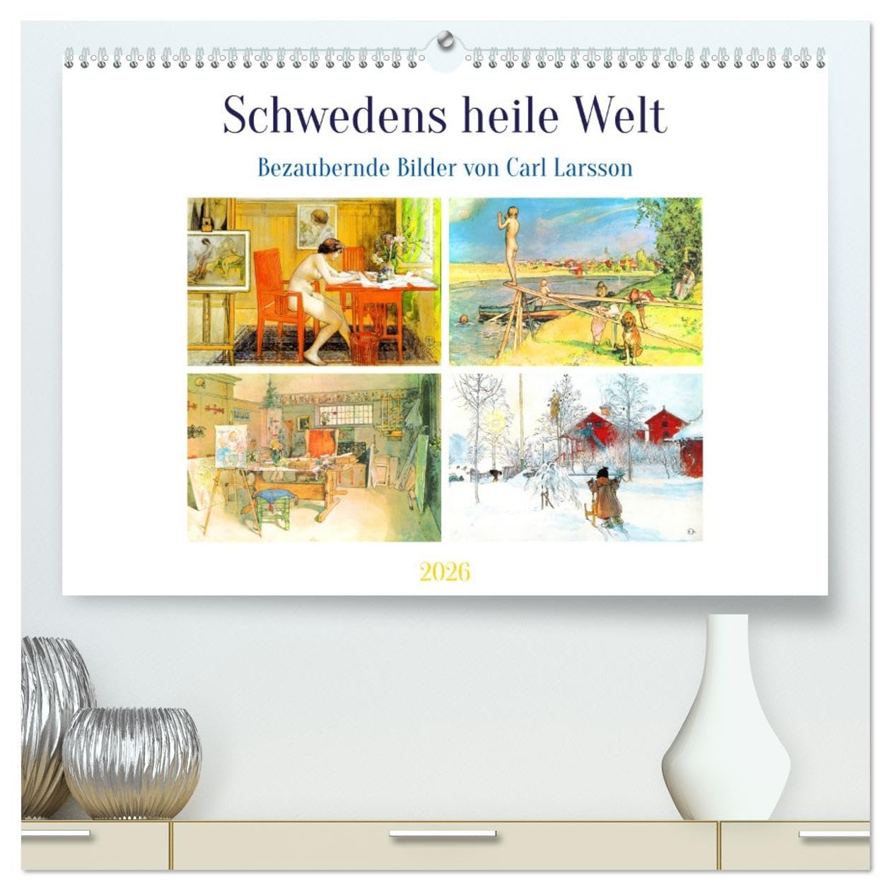 Schwedens heile Welt (hochwertiger Premium Wandkalender 2026 DIN A2 quer), Kunstdruck in Hochglanz Film, Art & Culture