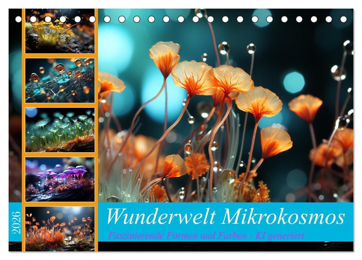 Wunderwelt Mikrokosmos (Tischkalender 2026 DIN A5 quer), CALVENDO Monatskalender Social Sciences