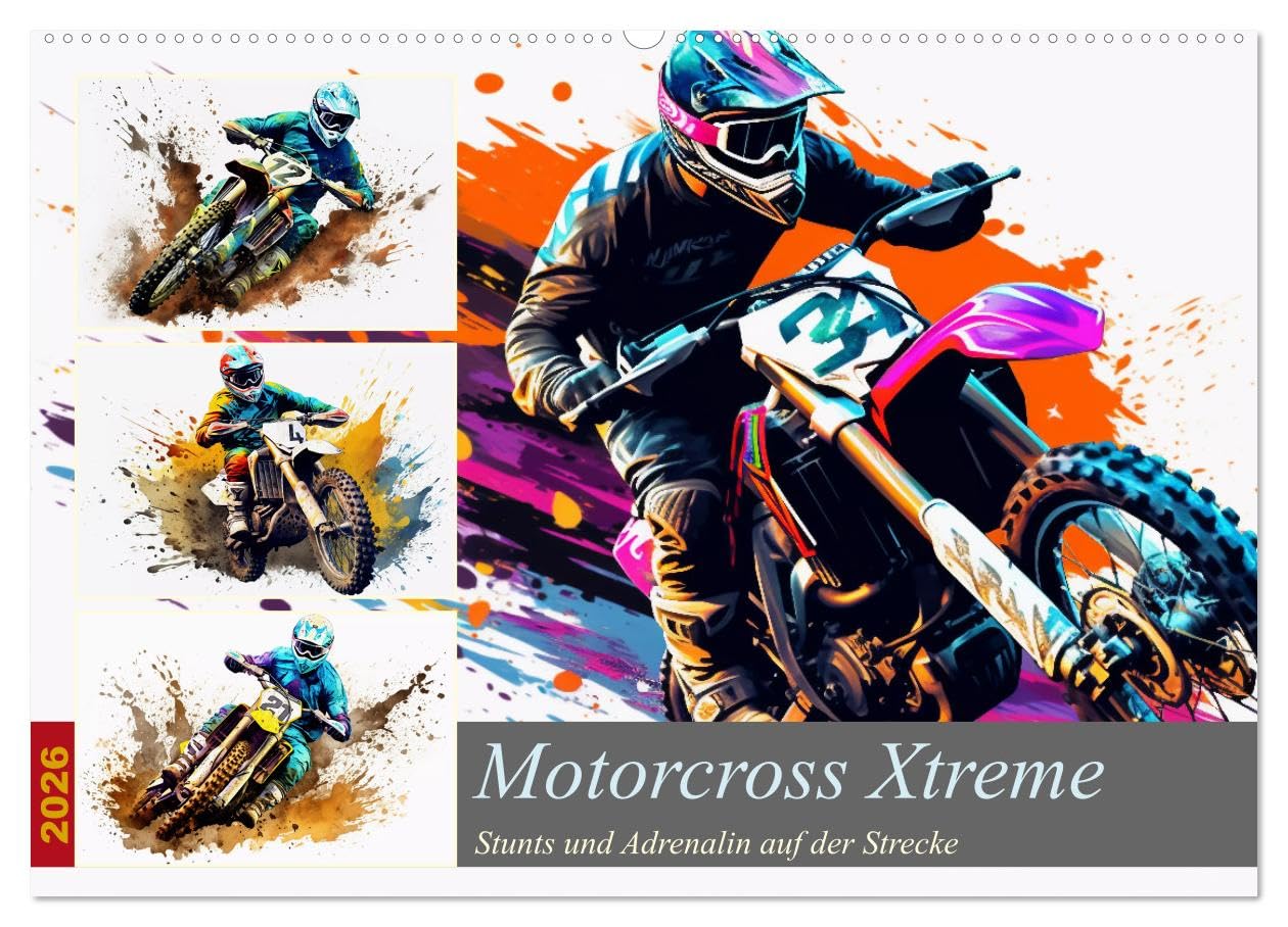 Motorcross Xtreme (Wandkalender 2026 DIN A2 quer), CALVENDO Monatskalender Lifestyle