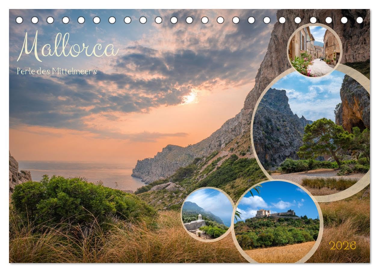 Mallorca - Perle des Mittelmeers (Tischkalender 2026 DIN A5 quer), CALVENDO Monatskalender Photography