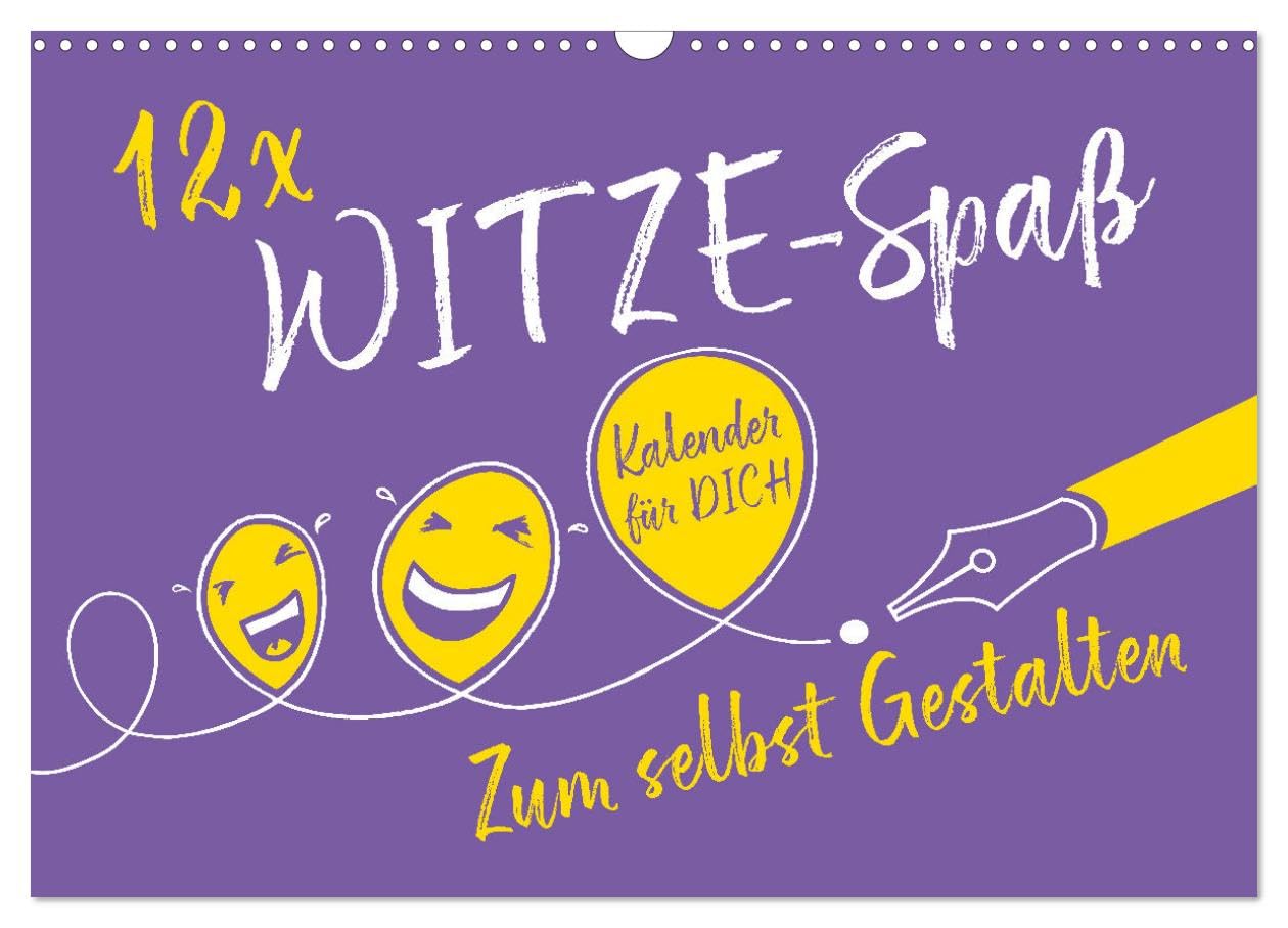 12 x WITZE-Spaß - Bastelkalender (Wandkalender 2026 DIN A3 quer), CALVENDO Monatskalender Leisure, Home & Garden