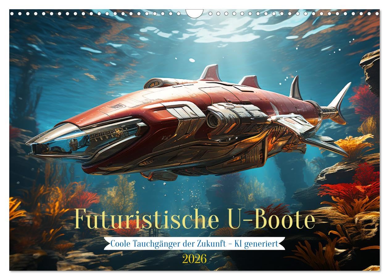 Futuristische U-Boote (Wandkalender 2026 DIN A3 quer), CALVENDO Monatskalender Business & Technology
