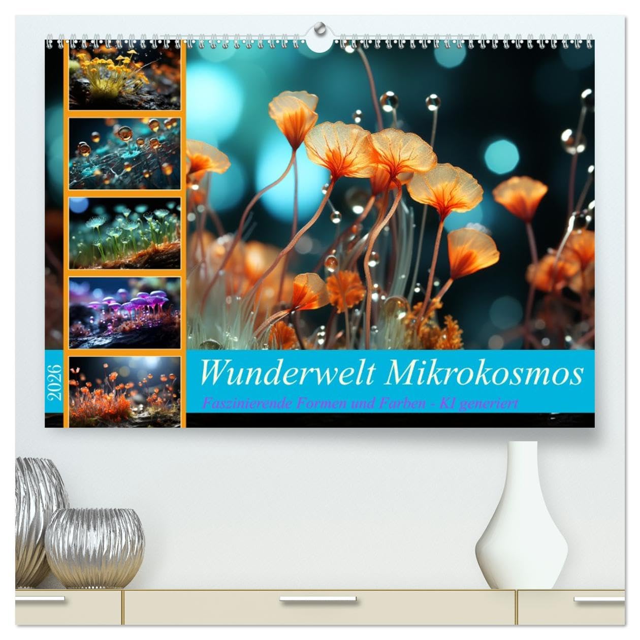 Wunderwelt Mikrokosmos (hochwertiger Premium Wandkalender 2026 DIN A2 quer), Kunstdruck in Hochglanz Social Sciences