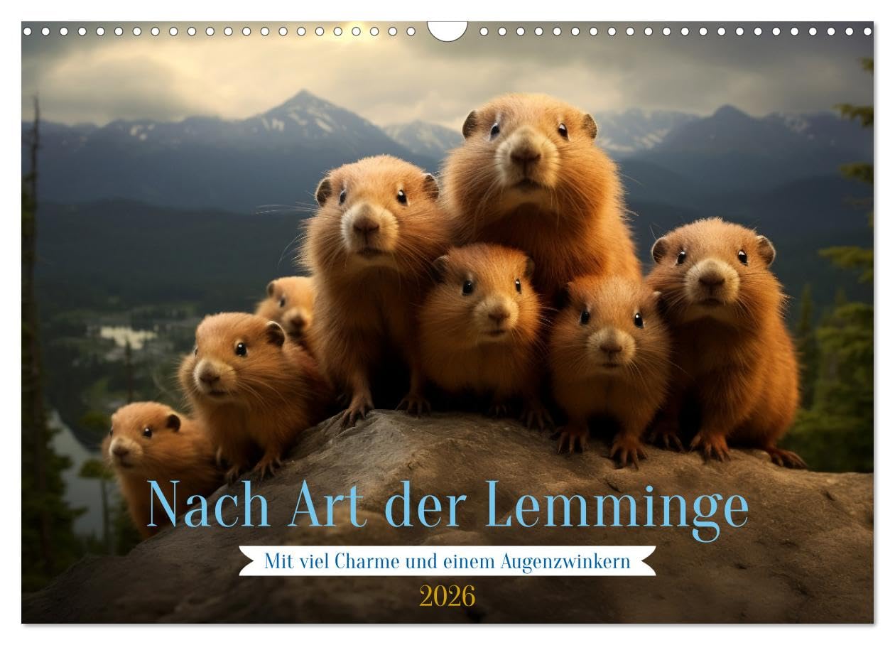 Nach Art der Lemminge (Wandkalender 2026 DIN A3 quer), CALVENDO Monatskalender Natural Sciences