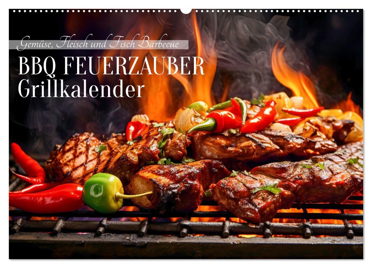 BBQ Feuerzauber - Grillkalender (Wandkalender 2026 DIN A2 quer), CALVENDO Monatskalender Social Sciences