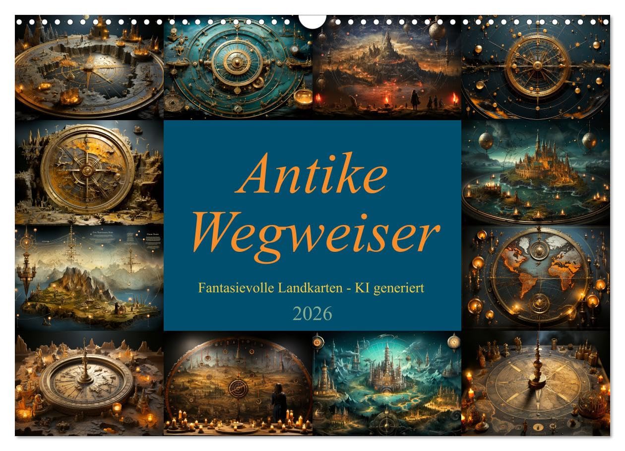 Antike Wegweiser (Wandkalender 2026 DIN A3 quer), CALVENDO Monatskalender Living & Furnishing