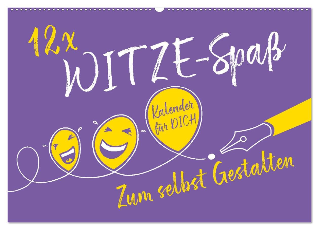 12 x WITZE-Spaß - Bastelkalender (Wandkalender 2026 DIN A2 quer), CALVENDO Monatskalender Leisure, Home & Garden