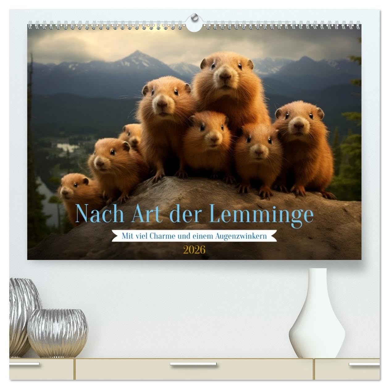 Nach Art der Lemminge (hochwertiger Premium Wandkalender 2026 DIN A2 quer), Kunstdruck in Hochglanz Natural Sciences