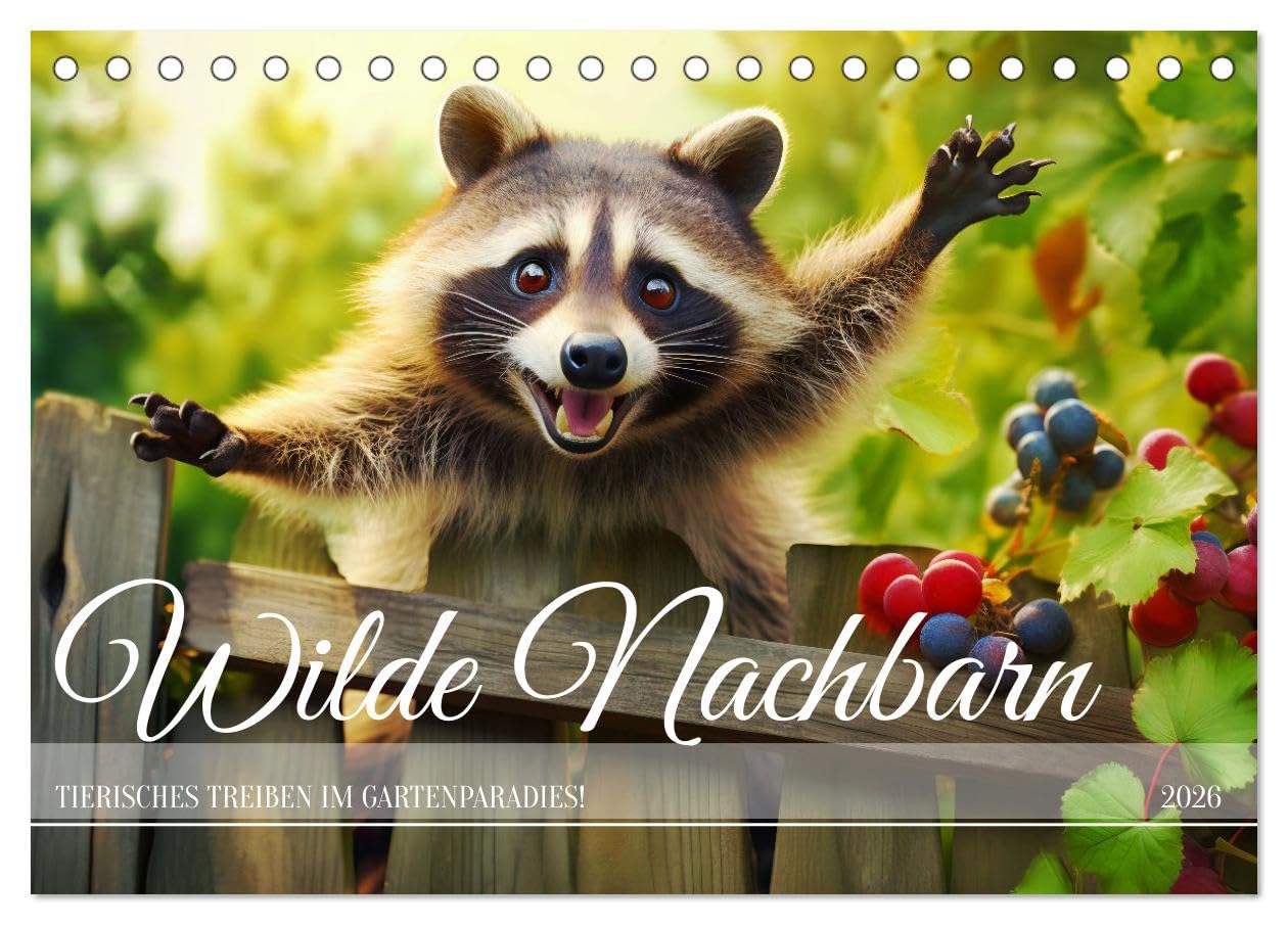Wilde Nachbarn - Tierisches Treiben im Gartenparadies! (Tischkalender 2026 DIN A5 quer), CALVENDO Monatskalender Social Sciences