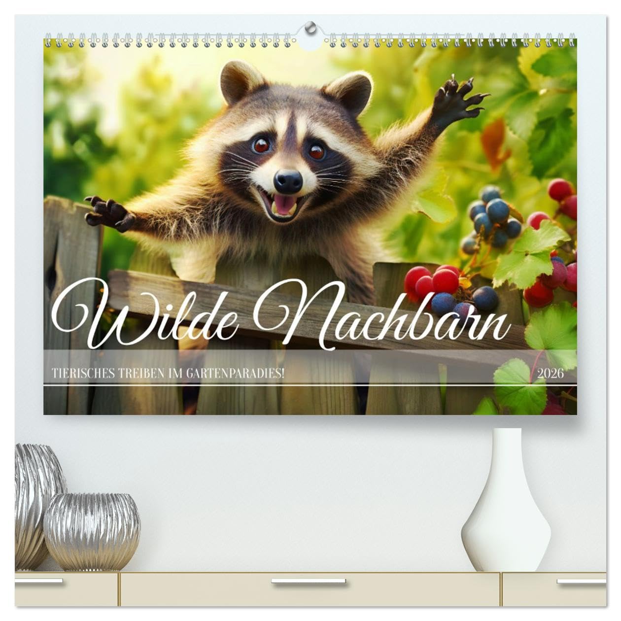 Wilde Nachbarn - Tierisches Treiben im Gartenparadies! (hochwertiger Premium Wandkalender 2026 DIN A2 quer), Kunstdruck in Hochglanz Social Sciences