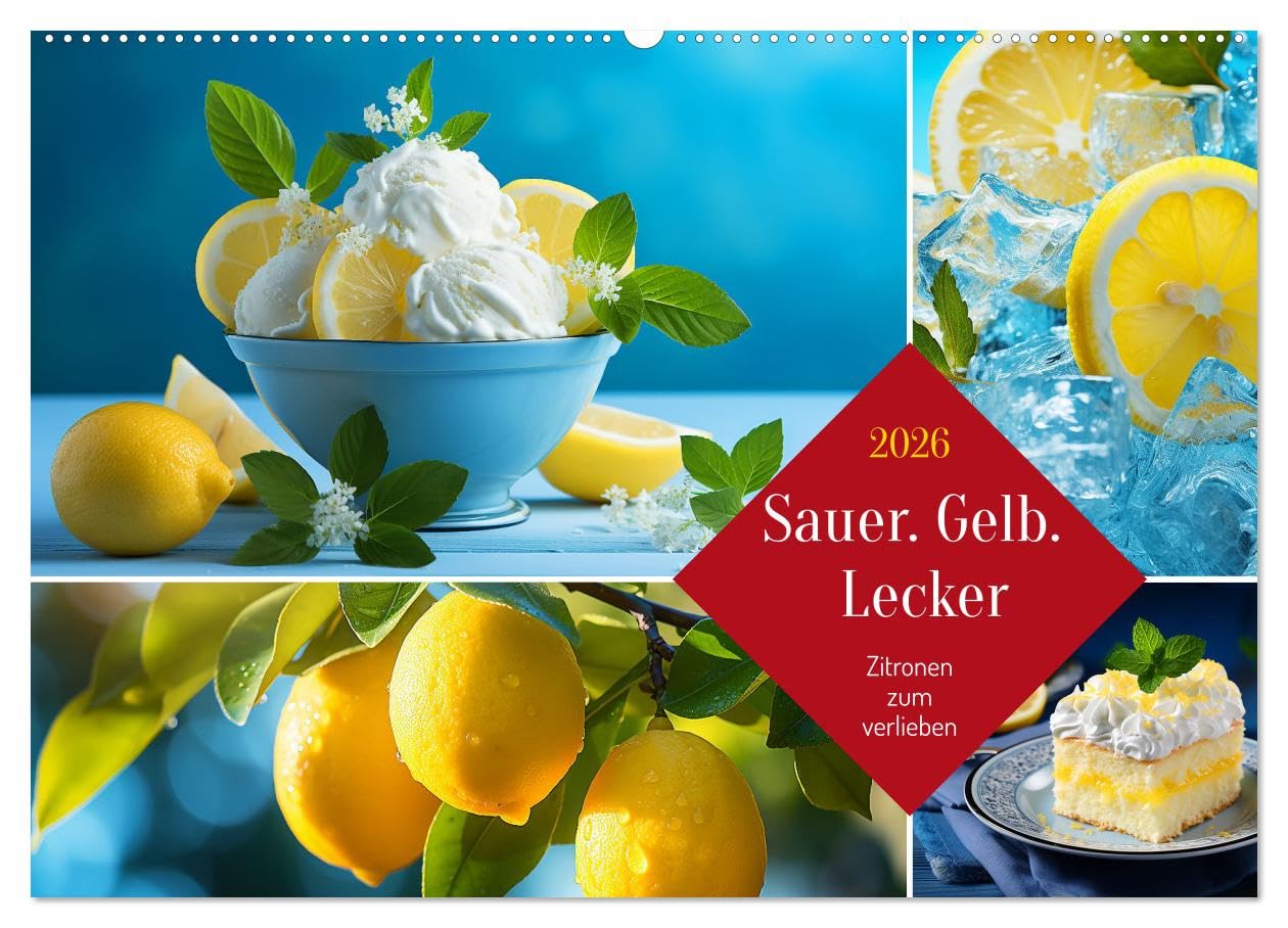 Sauer Gelb Lecker (Wandkalender 2026 DIN A2 quer), CALVENDO Monatskalender Social Sciences