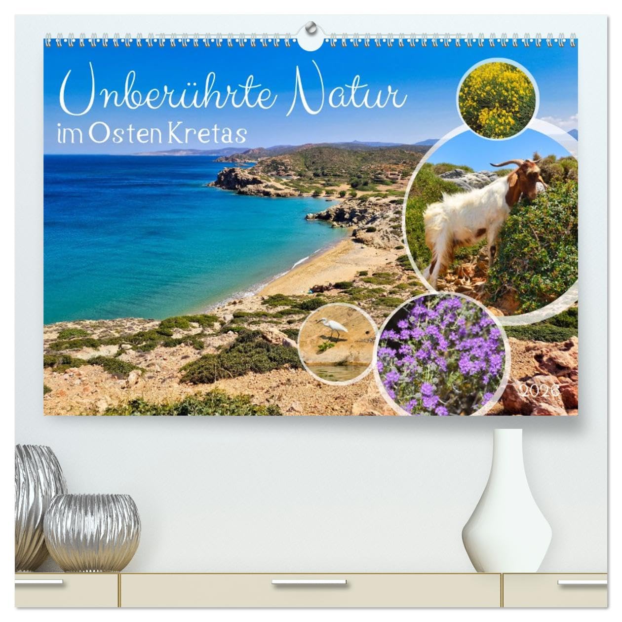 Unberührte Natur im Osten Kretas (hochwertiger Premium Wandkalender 2026 DIN A2 quer), Kunstdruck in Hochglanz Leisure, Home & Garden