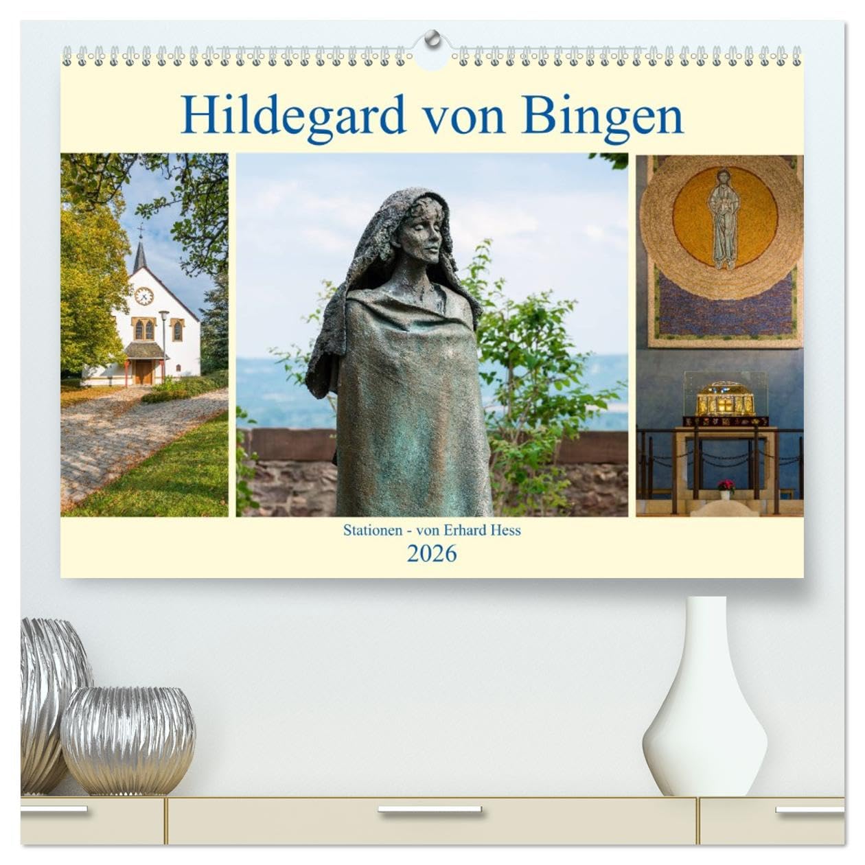Hildegard von Bingen - Stationen (hochwertiger Premium Wandkalender 2026 DIN A2 quer), Kunstdruck in Hochglanz Social Sciences