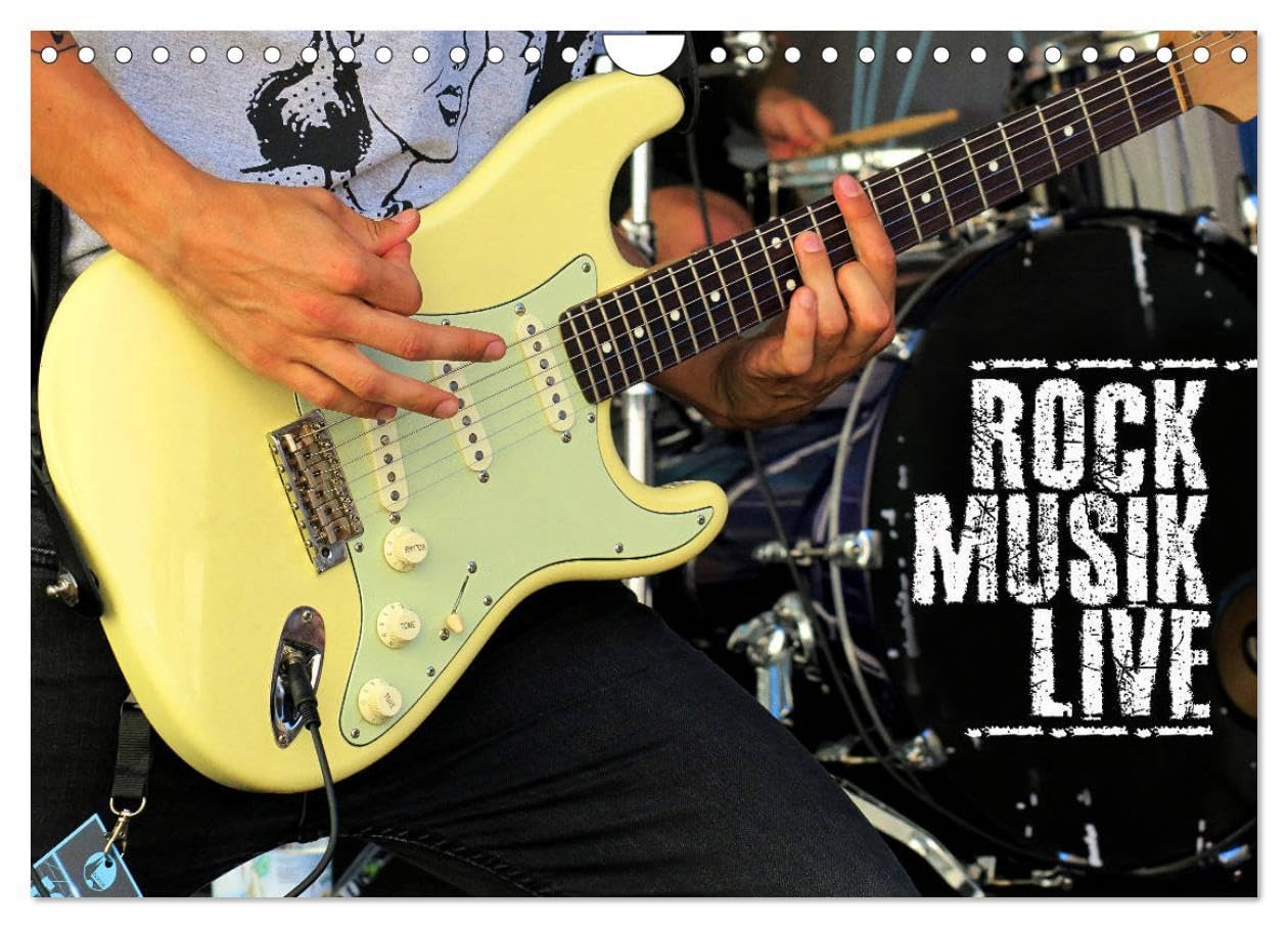 Rockmusik live (Wandkalender 2026 DIN A4 quer), CALVENDO Monatskalender: Actionreiche Aufnahmen von Liveauftritten verschiedener Rockbands hautnah fotografiert (CALVENDO Kunst) Film, Art & Culture