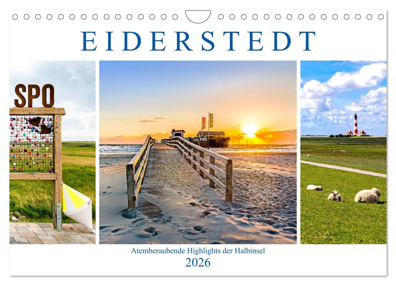 EIDERSTEDT-HIGHLIGHTS (Wandkalender 2026 DIN A4 quer), CALVENDO Monatskalender: Fastzinierende Eindrücke der Halbinsel book