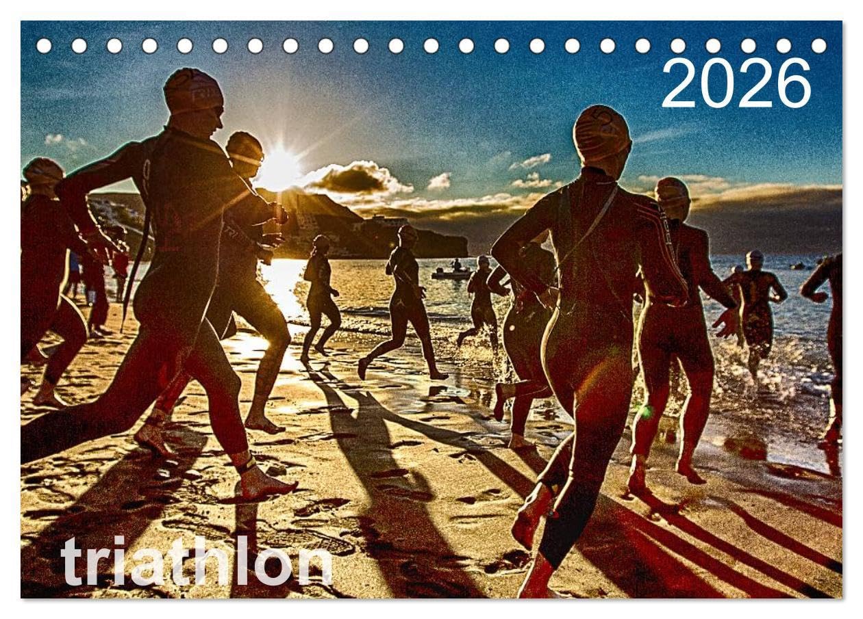 TRIATHLON 2026 (Tischkalender 2026 DIN A5 quer), CALVENDO Monatskalender: Triathlon Kalender 2016 (CALVENDO Sport) Leisure & Fun
