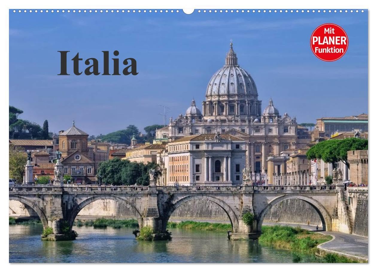 Italia (Wandkalender 2026 DIN A2 quer), CALVENDO Monatskalender: Italien - holen Sie sich mit diesem Reisekalender das Flair des Urlaubslandes nach ... Vielfältigkeit dieses Landes. (CALVENDO Orte) Film, Art & Culture