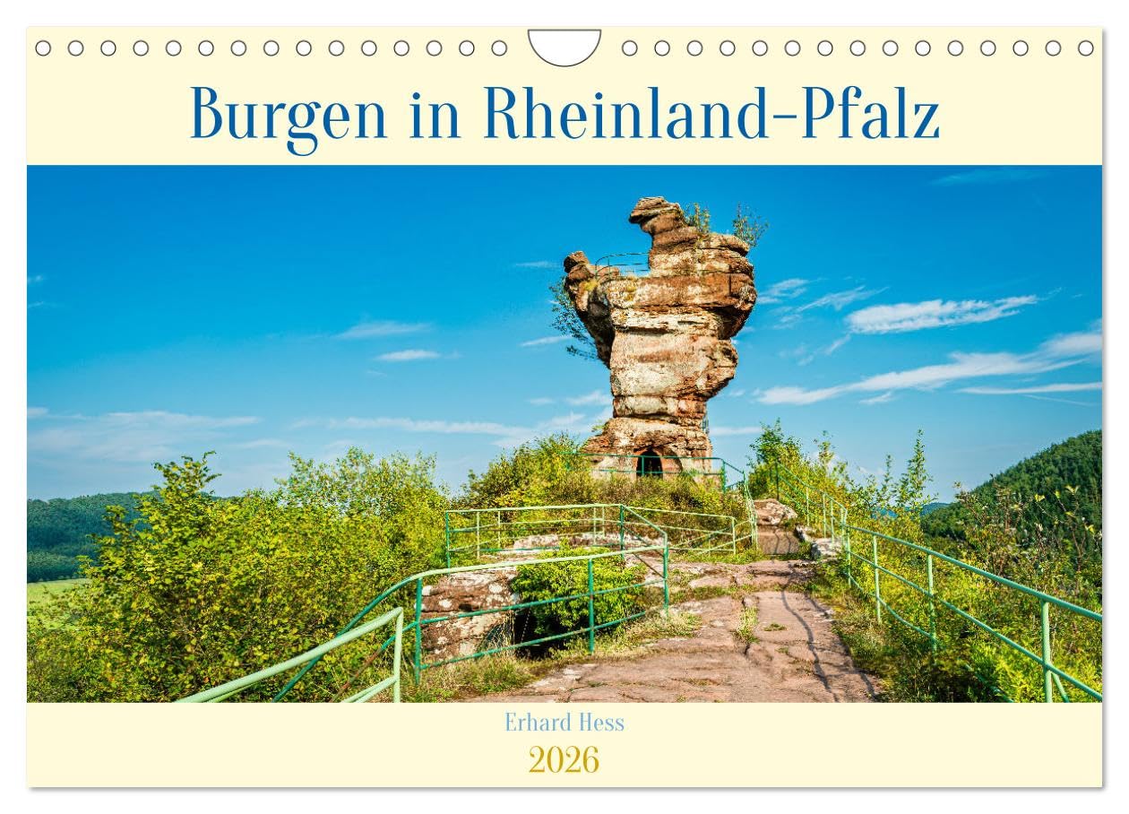 Burgen in Rheinland-Pfalz (Wandkalender 2026 DIN A4 quer), CALVENDO Monatskalender Leisure, Home & Garden