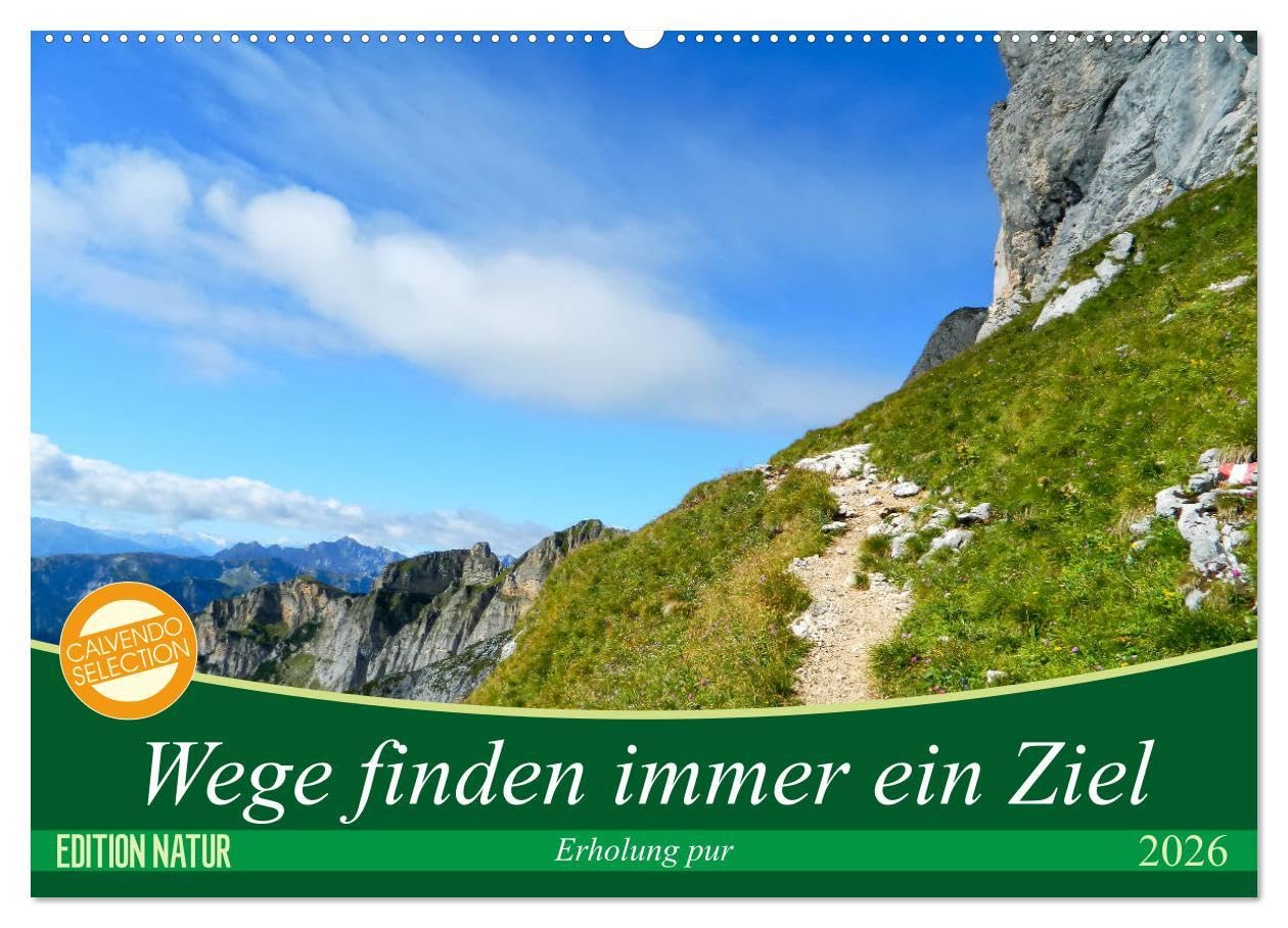 Wege finden immer ein Ziel (Wandkalender 2026 DIN A2 quer), CALVENDO Monatskalender: Traumhafte Wege auf fernen Inseln und durch heimische Gefilde ... durch die Jahreszeiten! (CALVENDO Natur) Living & Furnishing