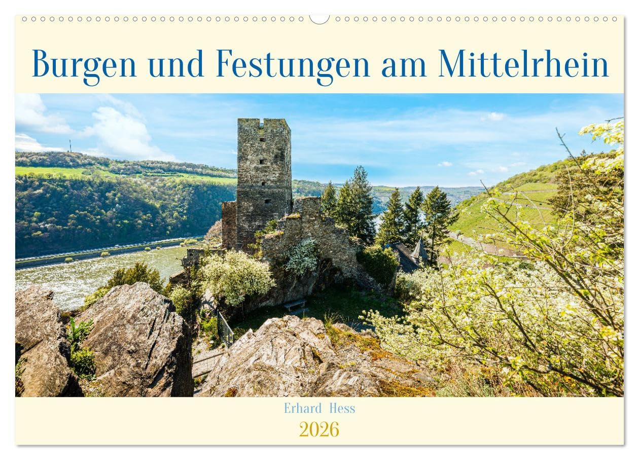 Burgen und Festungen am Mittelrhein (Wandkalender 2026 DIN A2 quer), CALVENDO Monatskalender Business & Technology