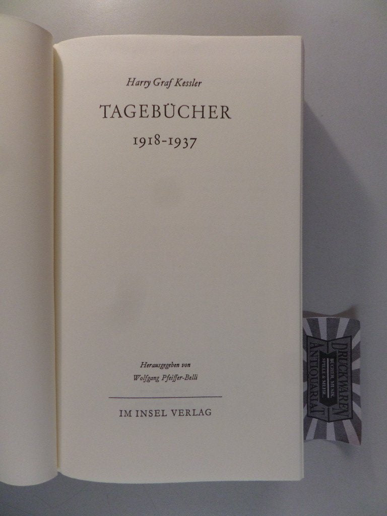 Tagebücher 1918-1937.. Politik, Kunst und Gesellschaft der zwanziger Jahre. General education