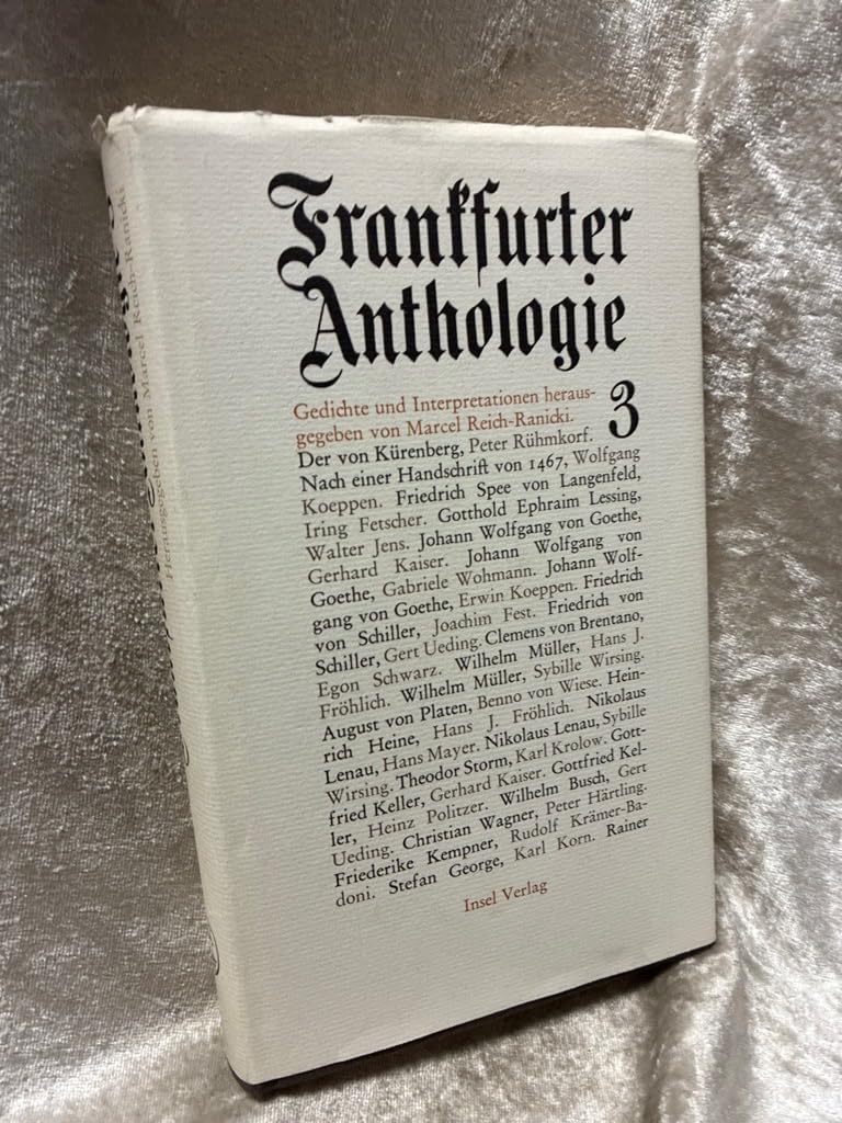 Frankfurter Anthologie. Dritter (3.) Band. Film, Art & Culture
