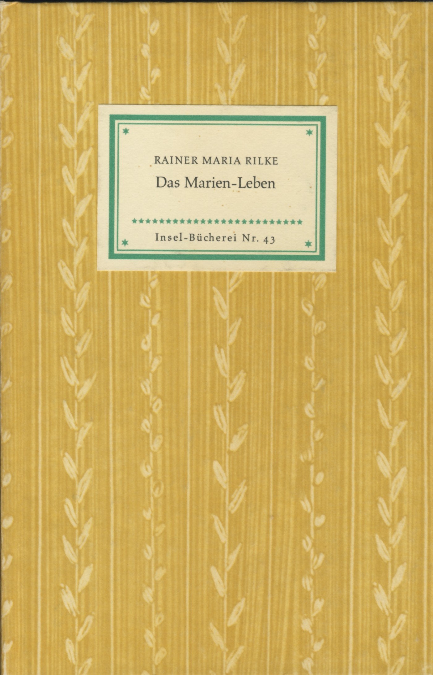 Insel Bücherei, Nr.43, Das Marien-Leben Lifestyle