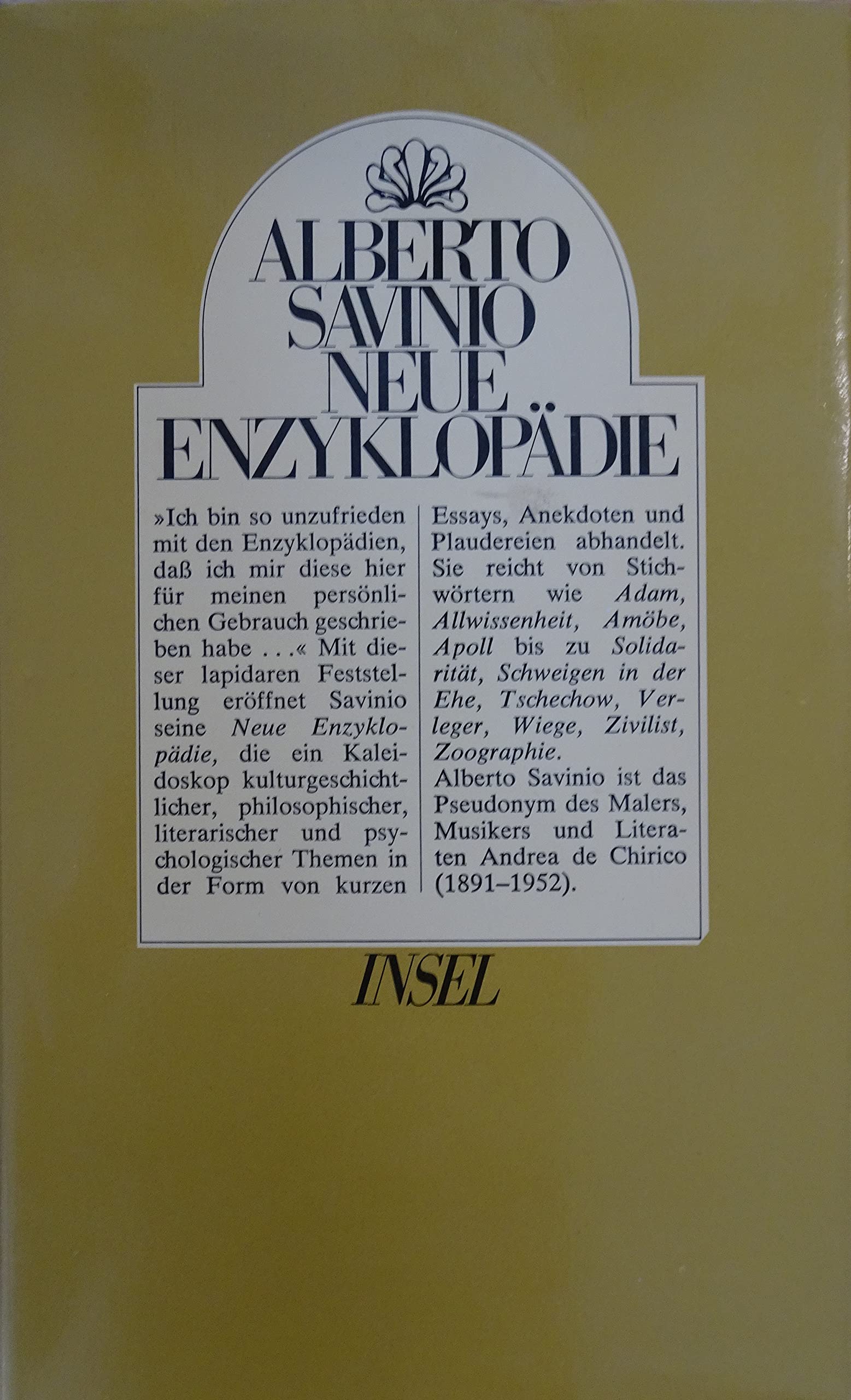 Neue Enzyklopädie: Aus dem Italienischen von Christine Wolter Books