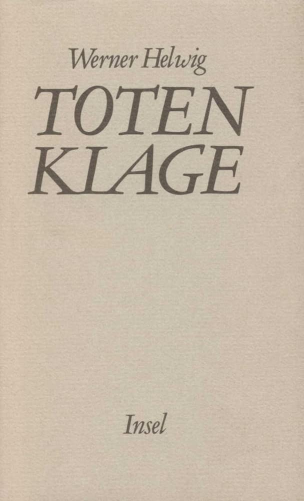 Totenklage Contemporary literature Books