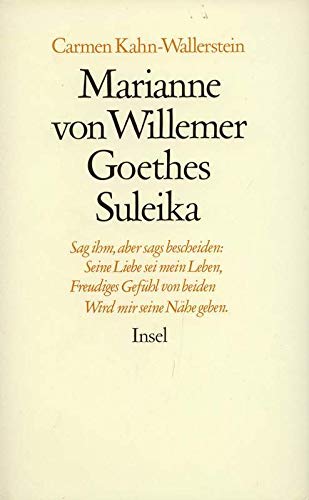 Product Image: Marianne von Willemer: Grethes Suleika